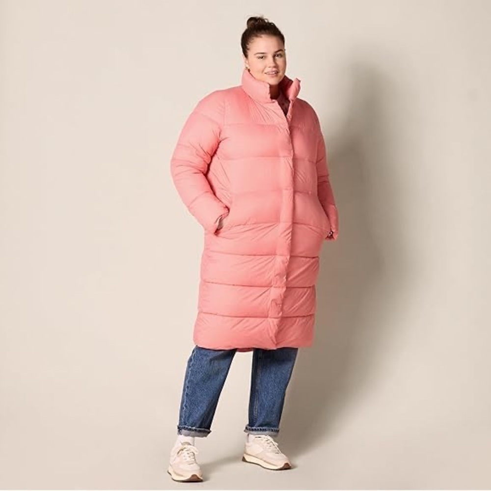 Amazon Pink Longline Puffer Jacket sz L